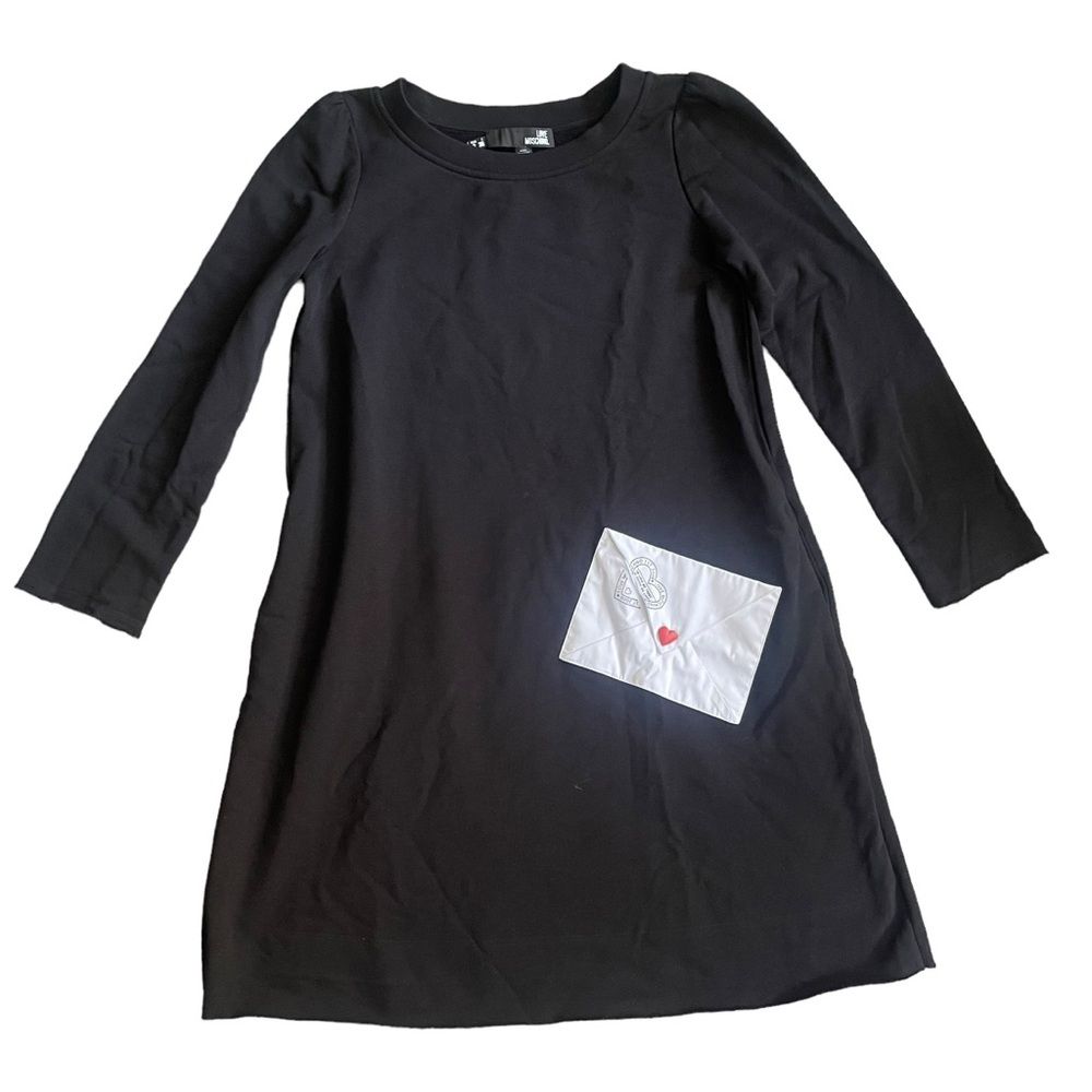 Love Moschino Black Dress With Envelope Size 2